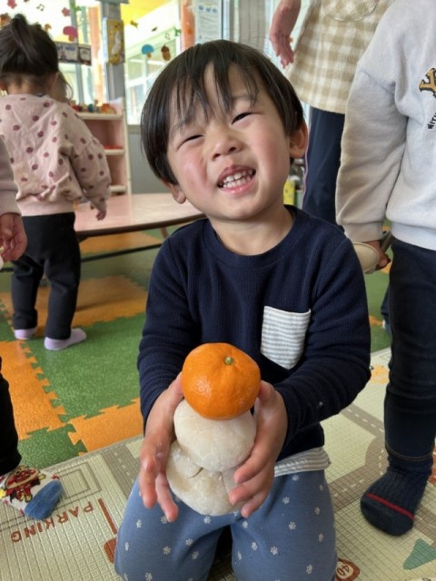 「かみさまがすわっちょー！」と教えてくれました！